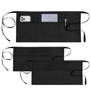 Waist Apron 3-Pack with 3 Pockets for Restaurant, Waitress, Bartender *NEW*